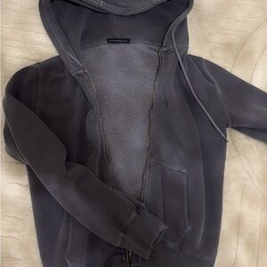 Brandy Melville blue zip up sweater